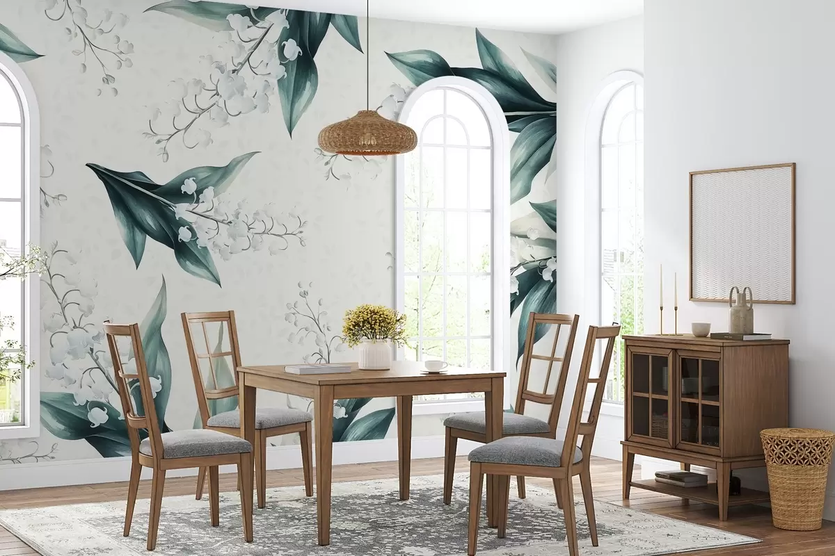 wall murals нежни ђурђеваци на светлој позадини w02292