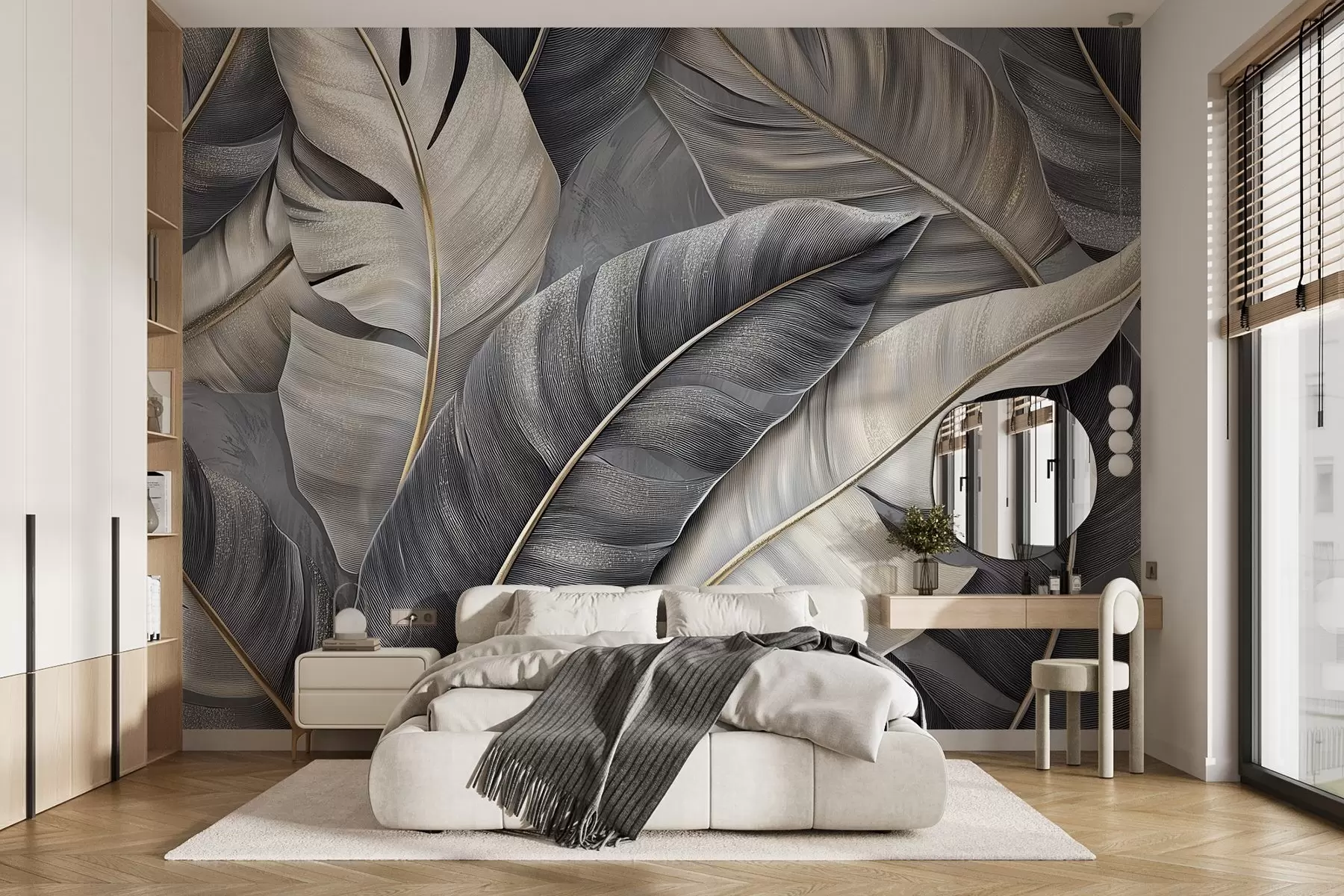 wall murals луксузне тапете са великим тропским листовима w02342