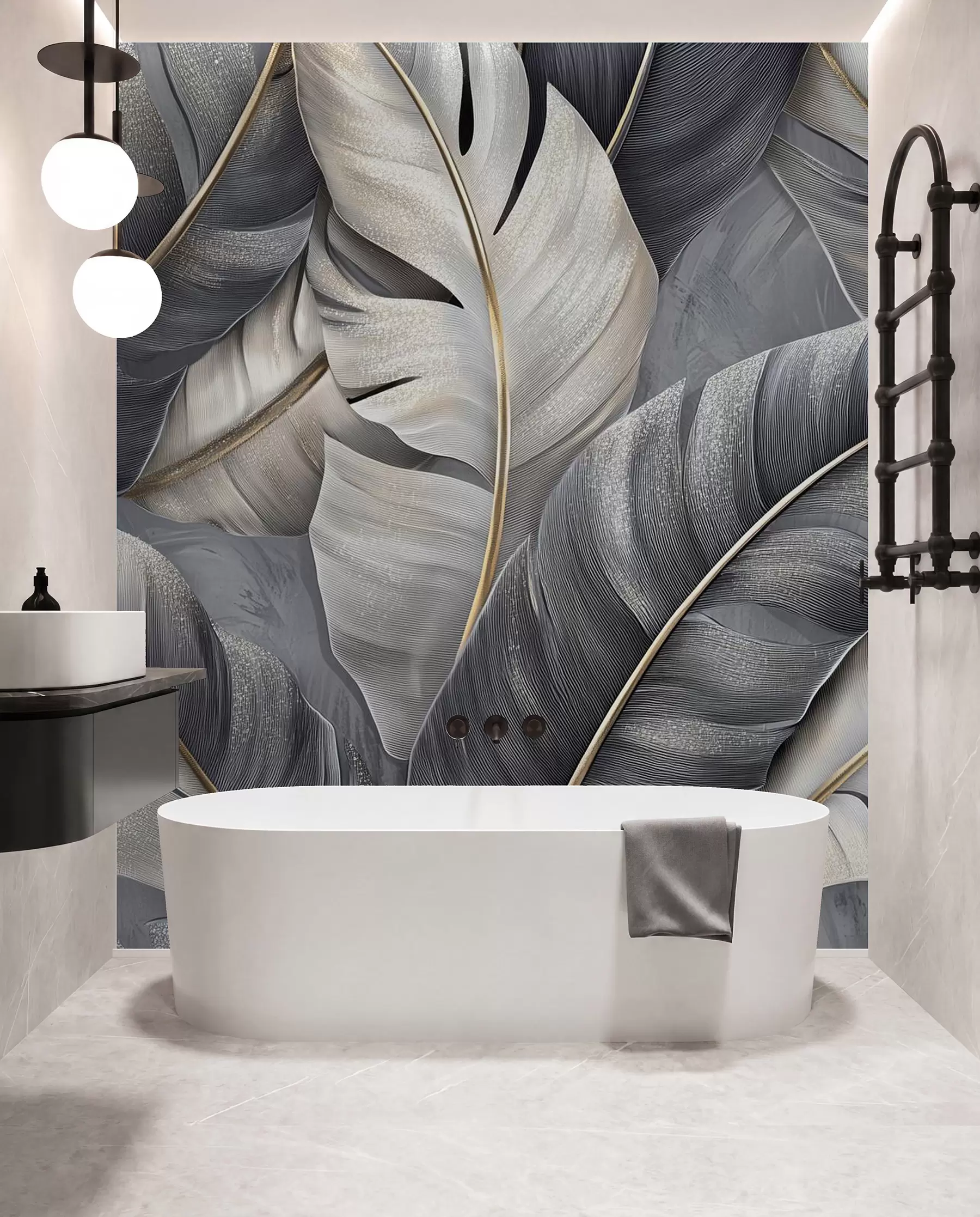 wall murals луксузне тапете са великим тропским листовима w02342