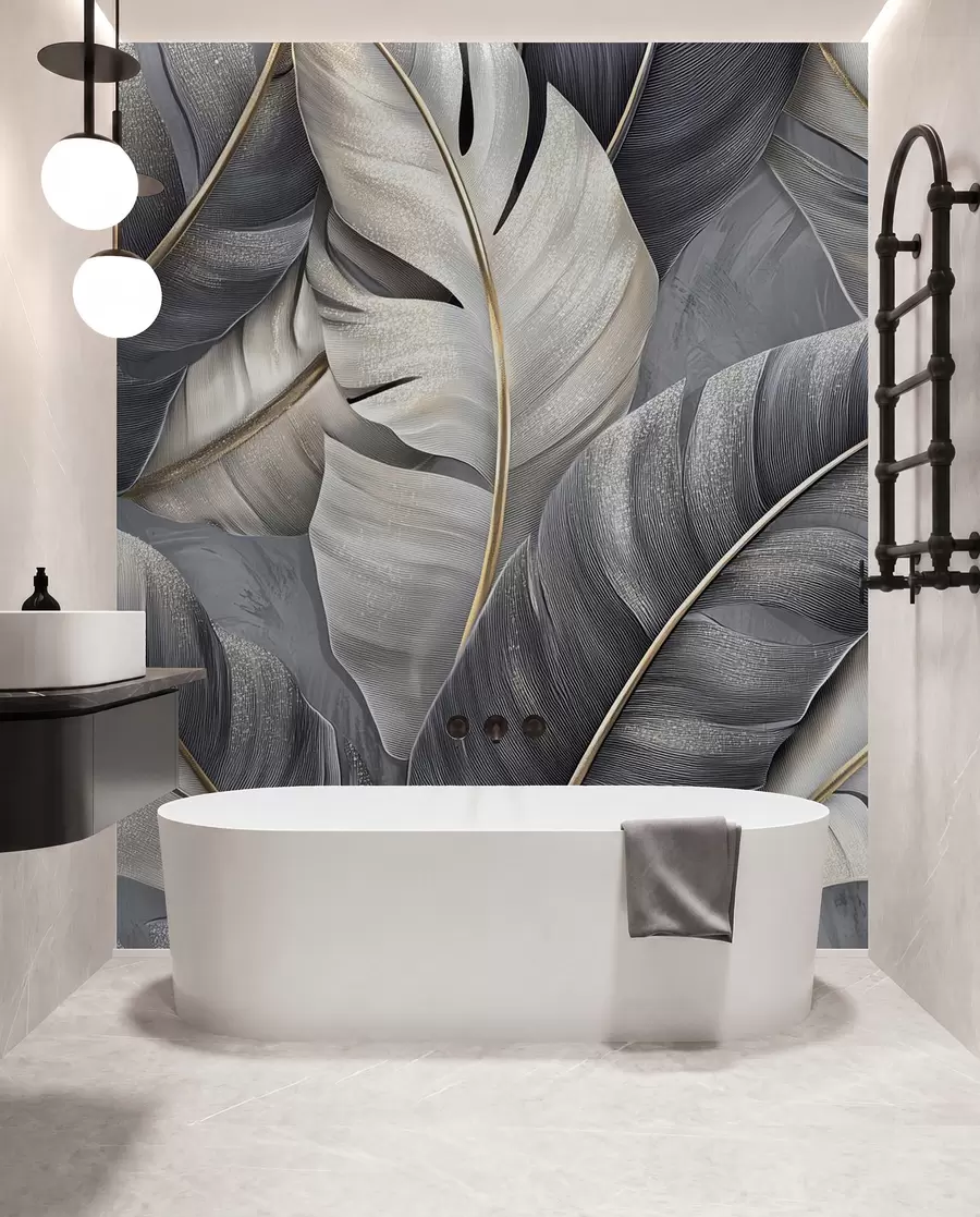 wall murals луксузне тапете са великим тропским листовима w02342
