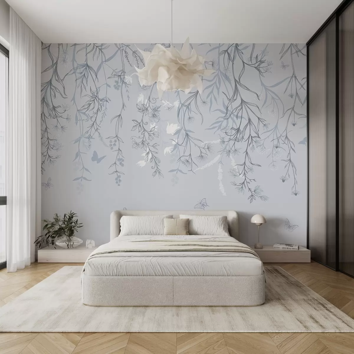 wall murals Танки линеарни цветови виси са планине w02007v1