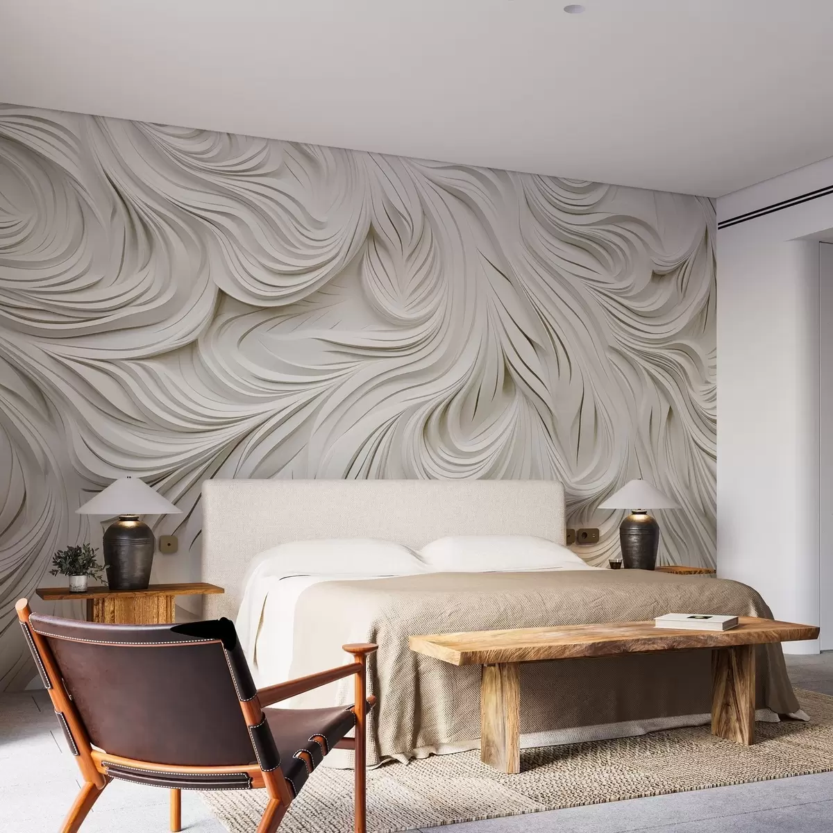 wall murals Волуметријски узорак на зиду у јарким бојама w02010