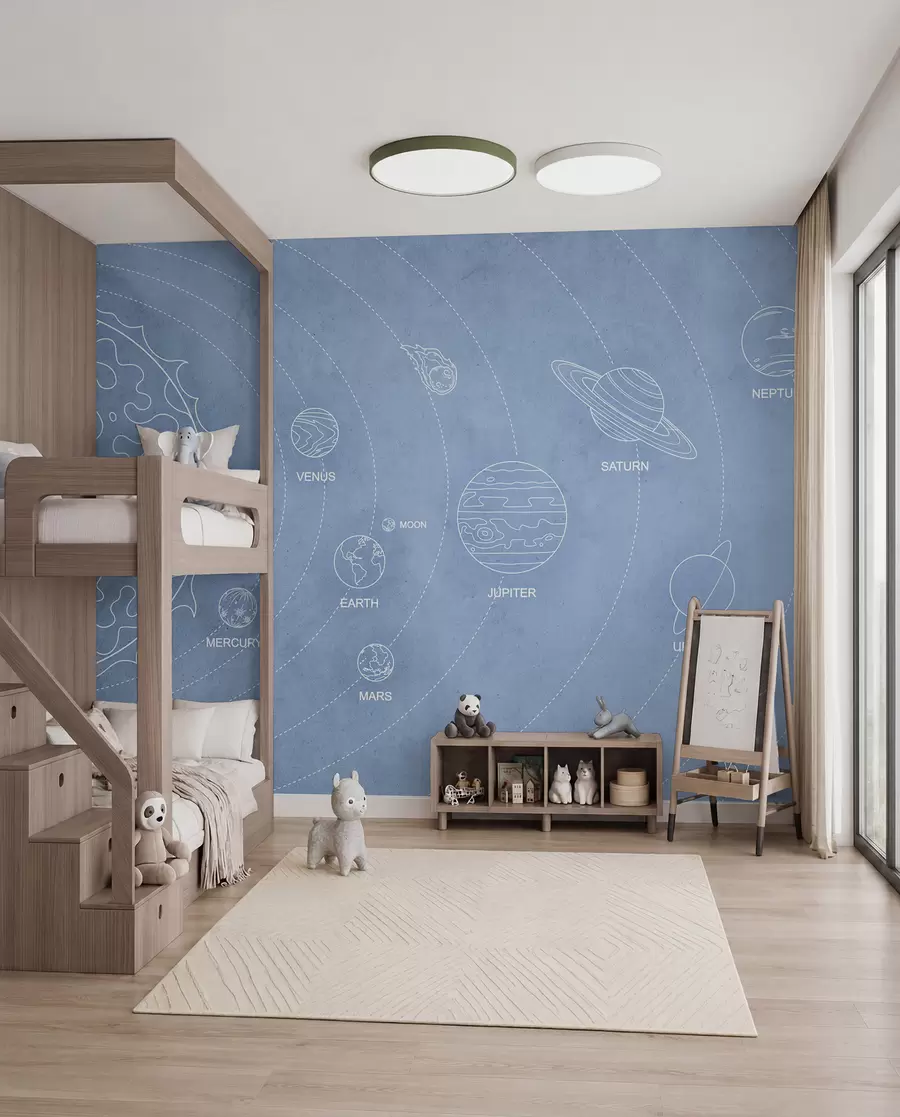 wall murals Nacrt Sunčevog sistema w02344v1