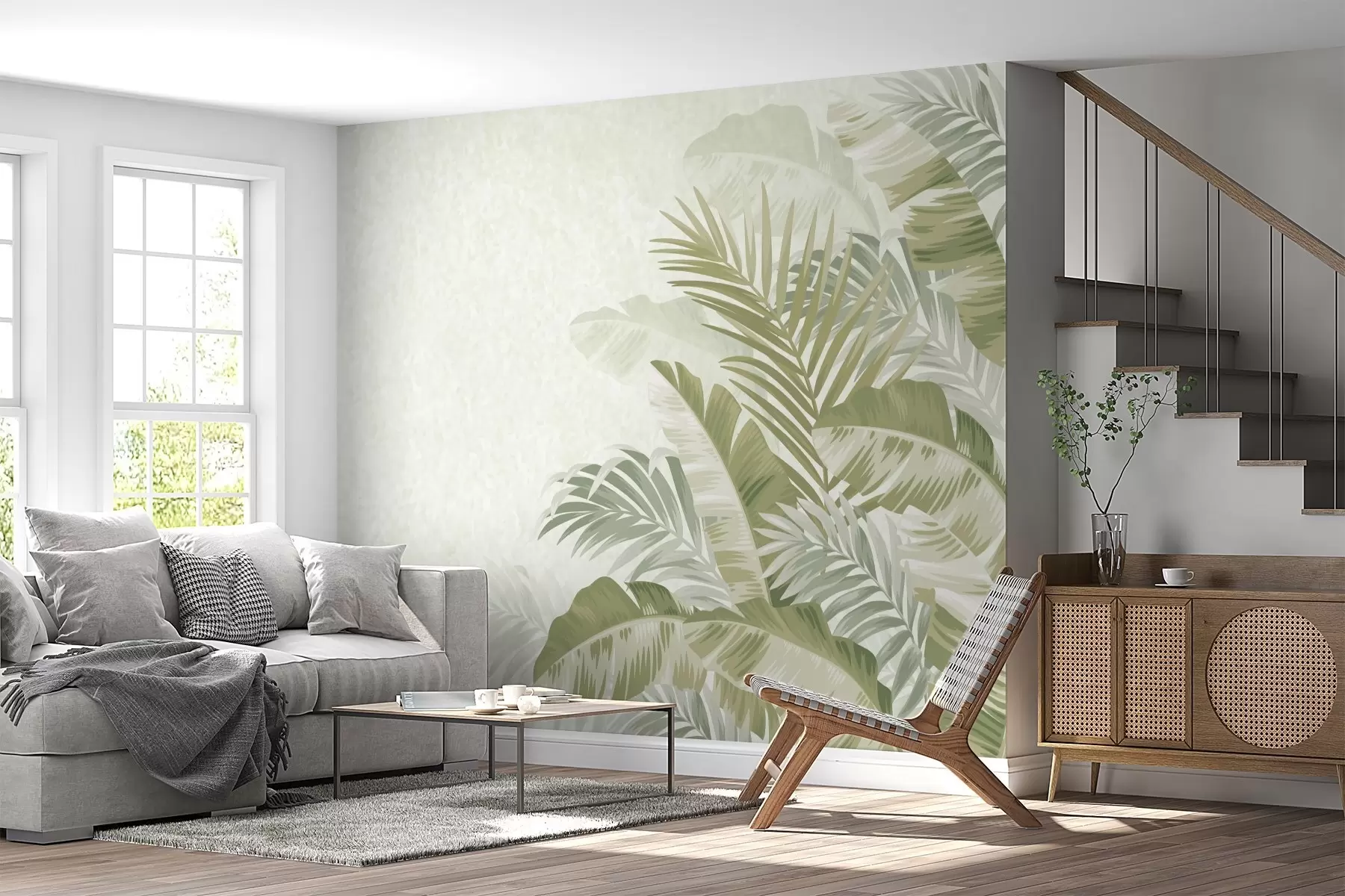 wall murals Зелено палмино лишће w02391