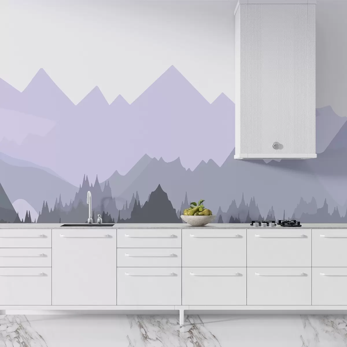 wall murals Силуете планина w02303v2