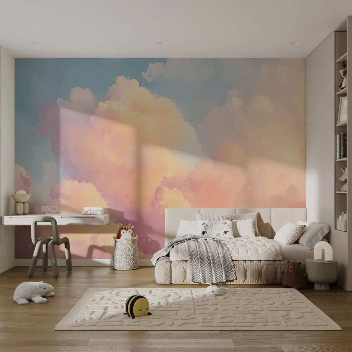 wall murals Нежно небо са плаво-ружичастим нијансама w08455
