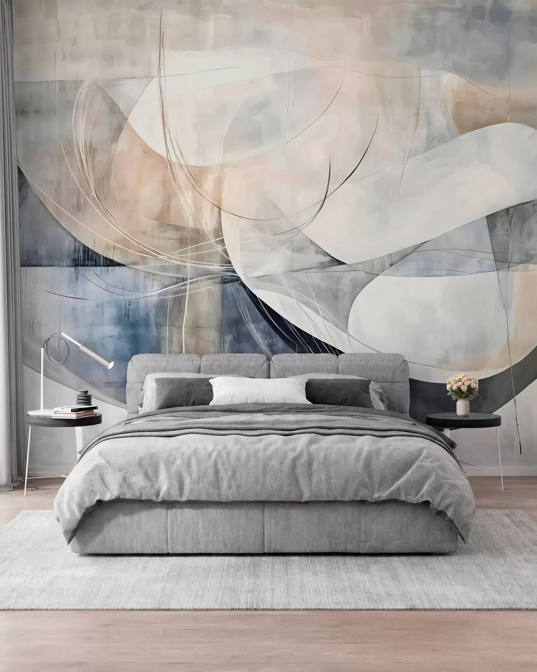 wall murals Široki potezi u plavom w08461