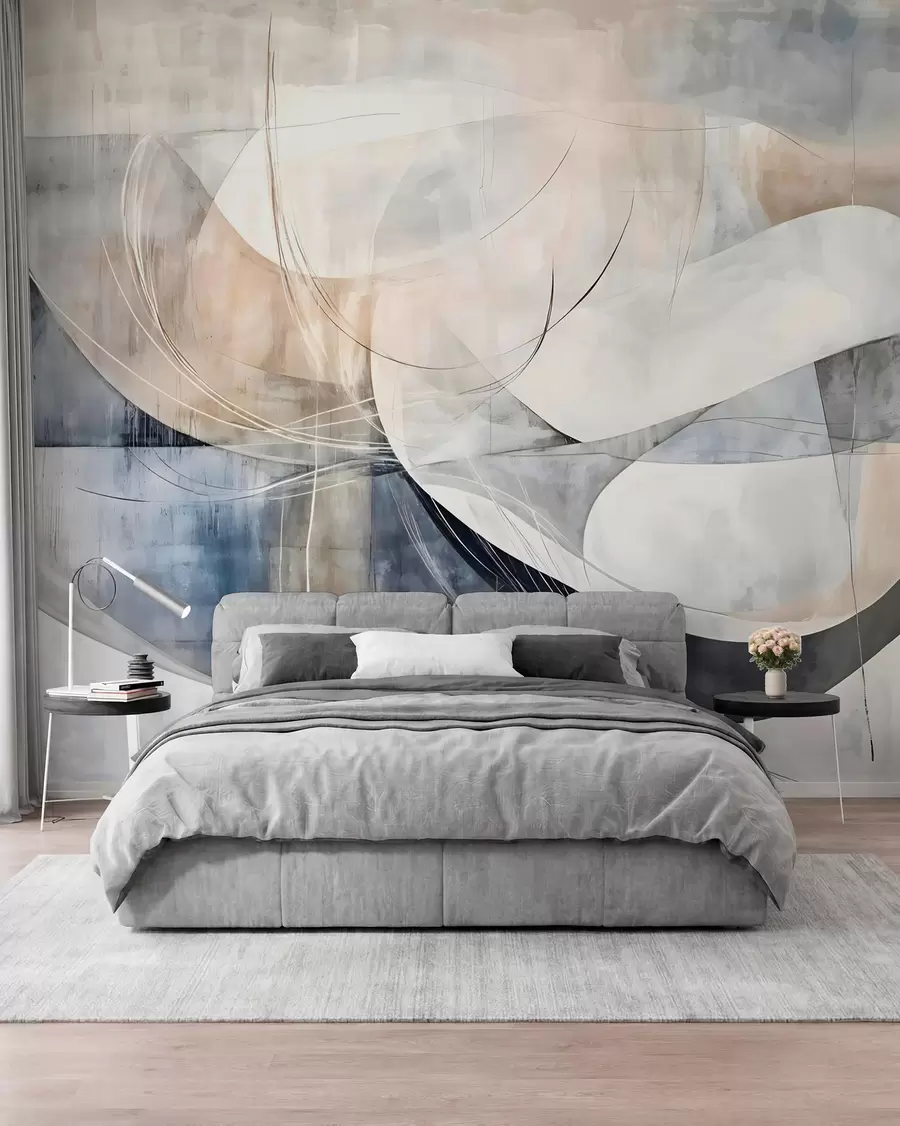 wall murals Široki potezi u plavom w08461