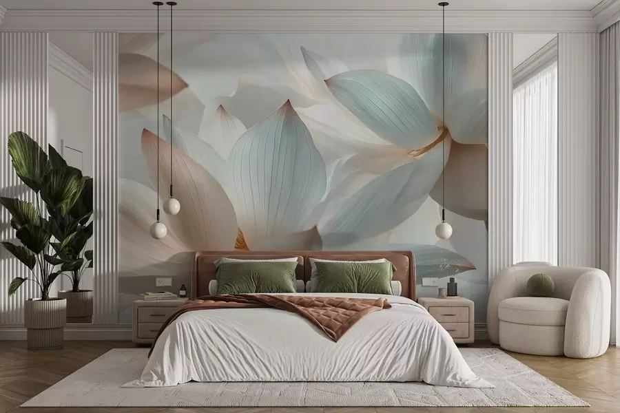 wall murals Елегантна композиција нежних лотосових цветова w08491