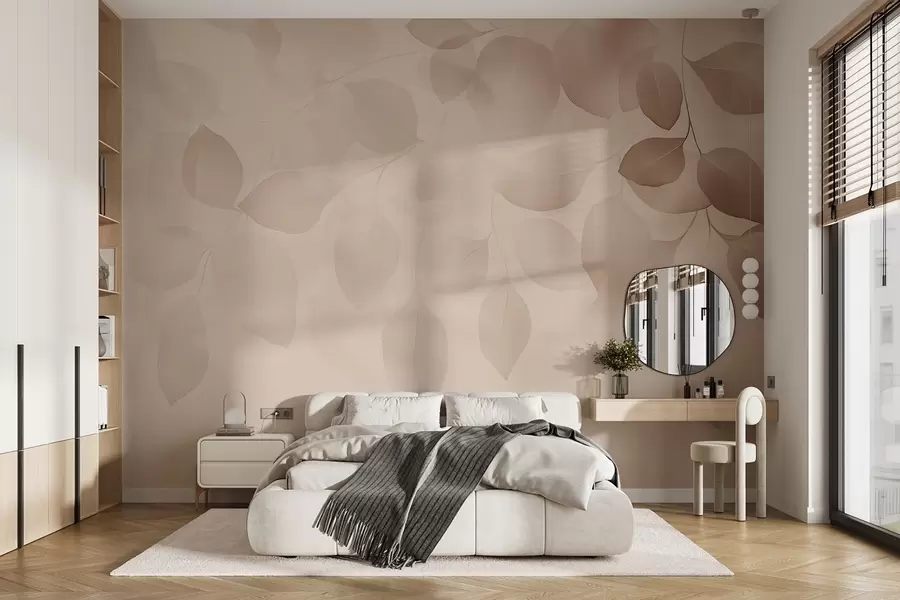 wall murals Цветна апстракција листова у меким тоновима w08492