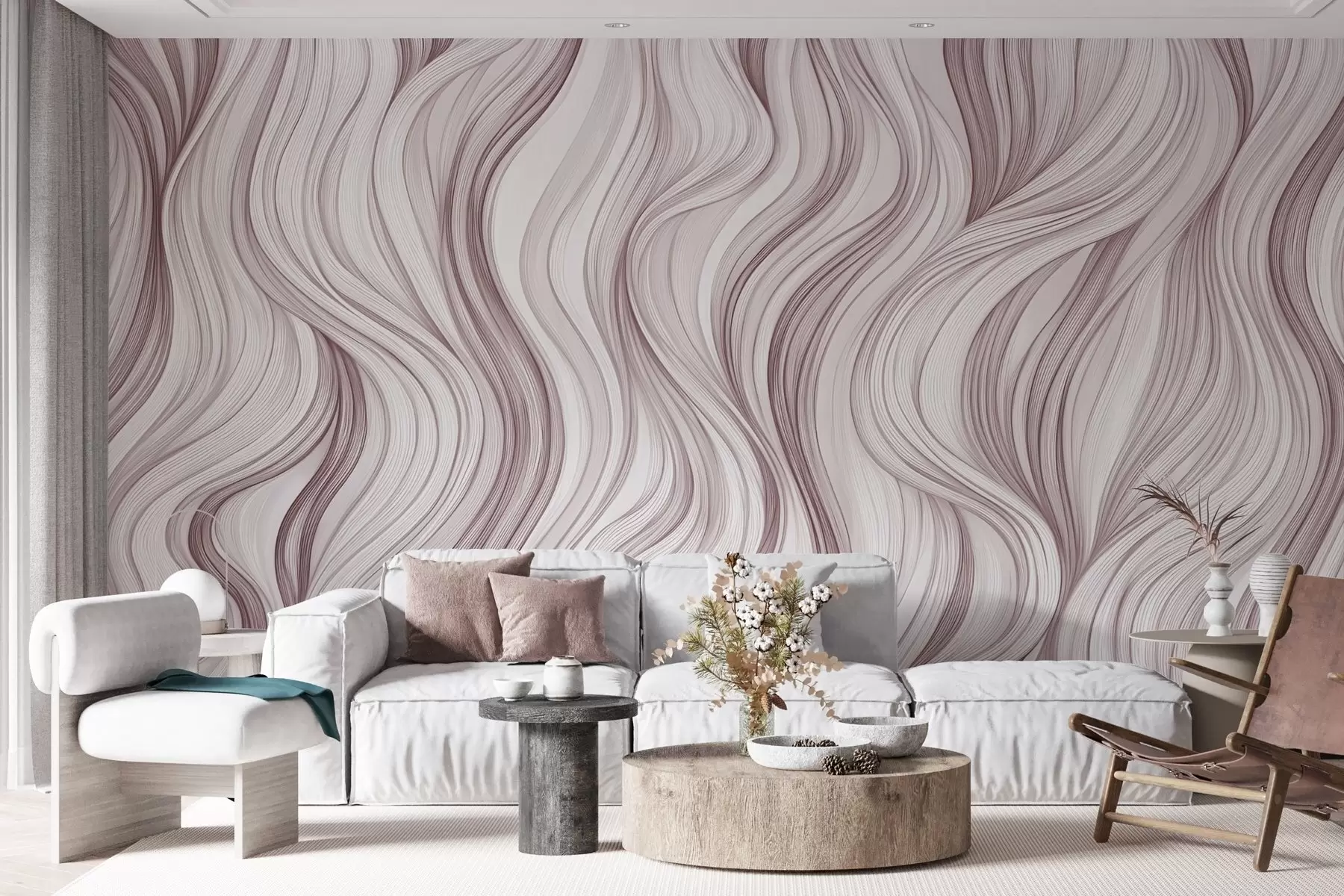 wall murals Глатки вертикални таласи w02505v2