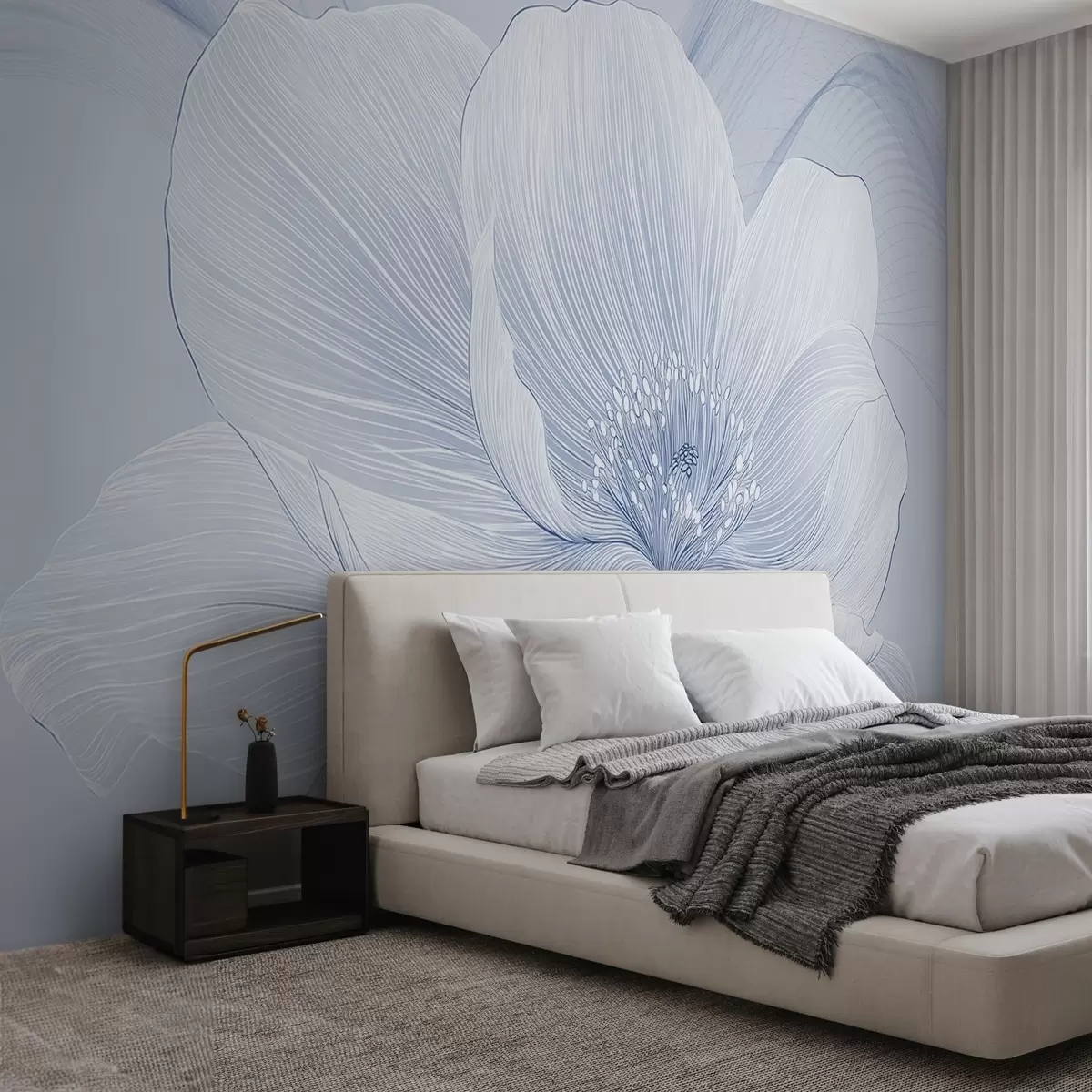 wall murals Нацртан велики цвет w02511v1