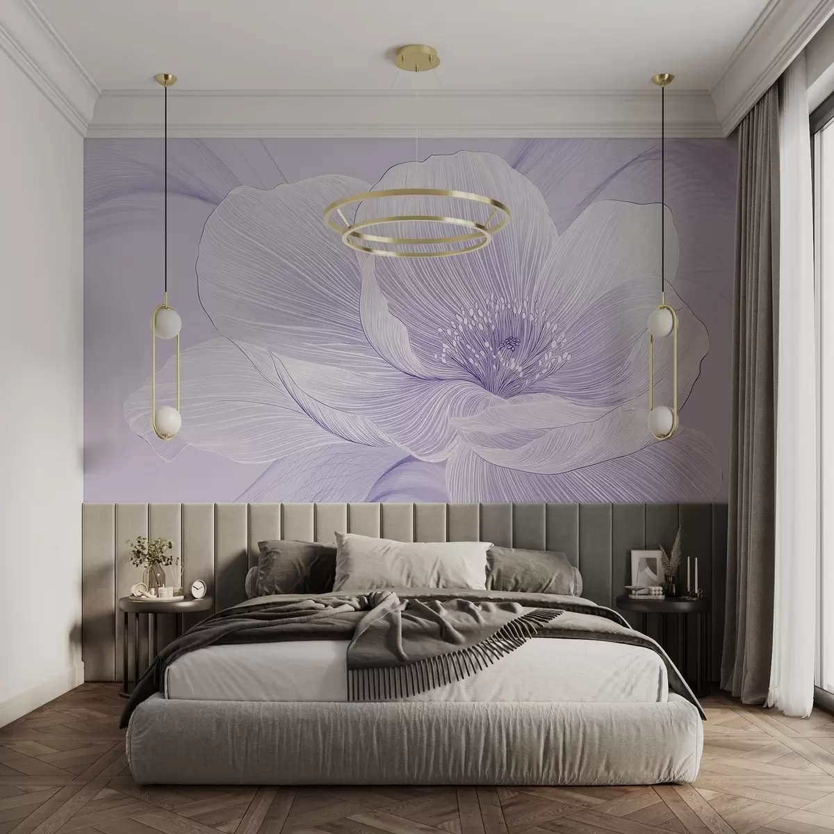 wall murals Нацртан велики цвет w02511v2
