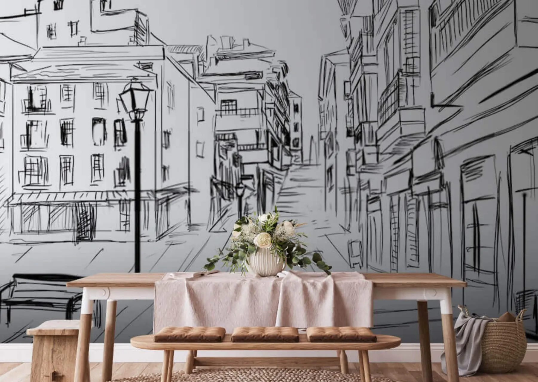 wall murals Зграда, црна и инфраструктура u51061