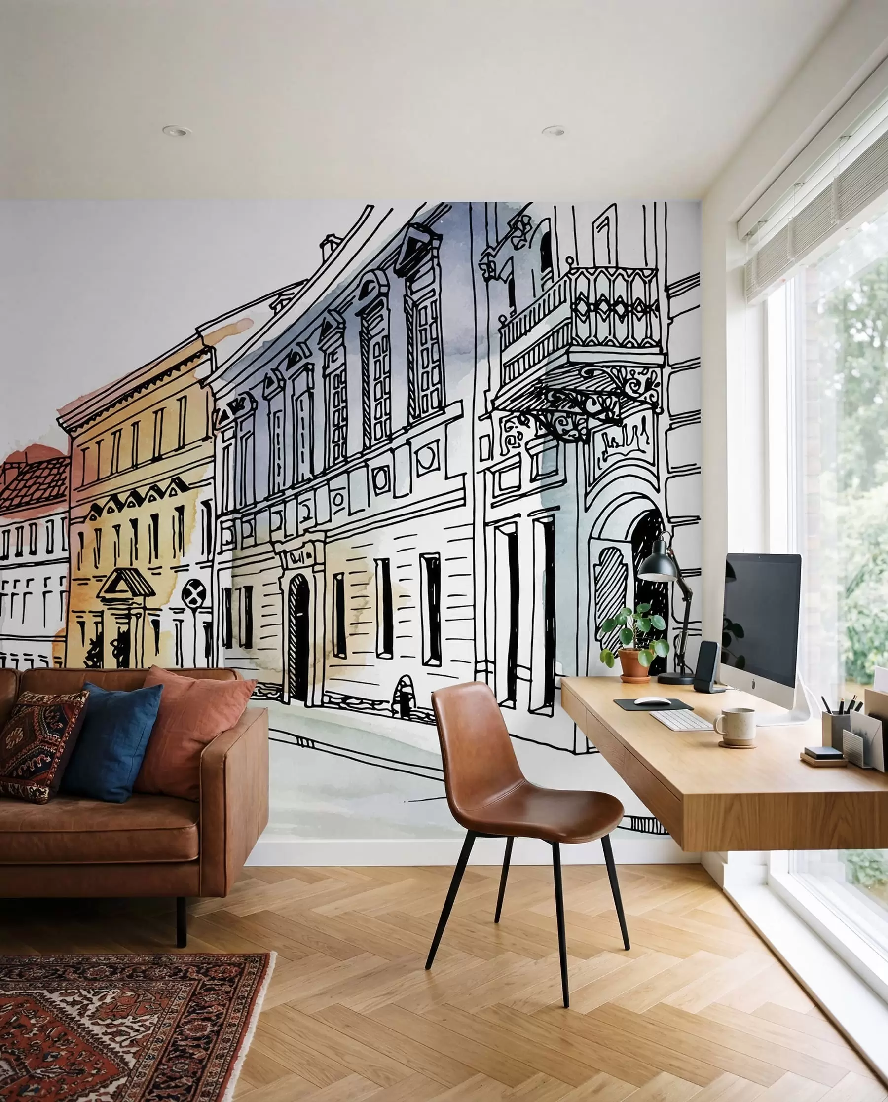 wall murals Stari grad u akvarelu u51062