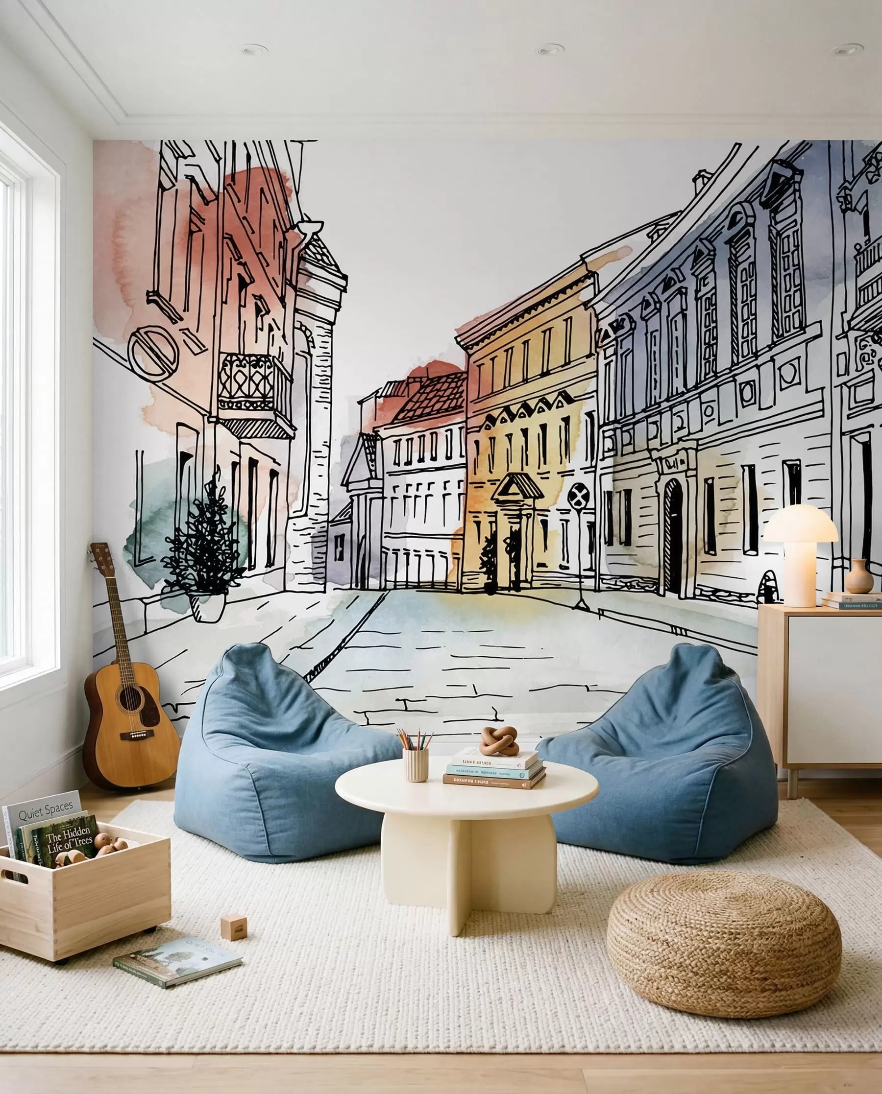 wall murals Stari grad u akvarelu u51062