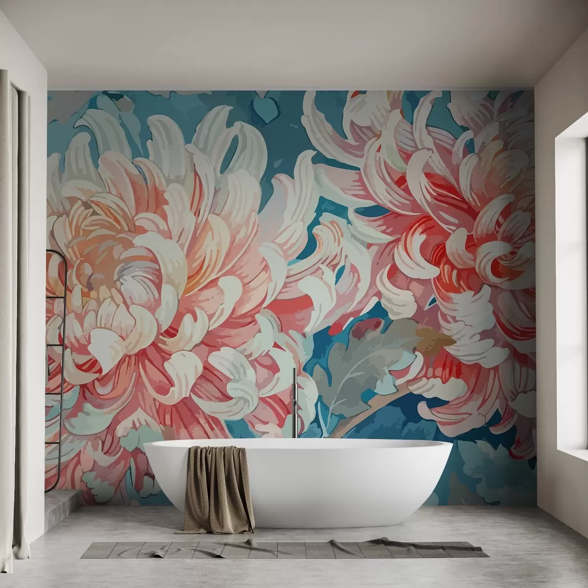 wall murals Велики цветови хризантеме w02542