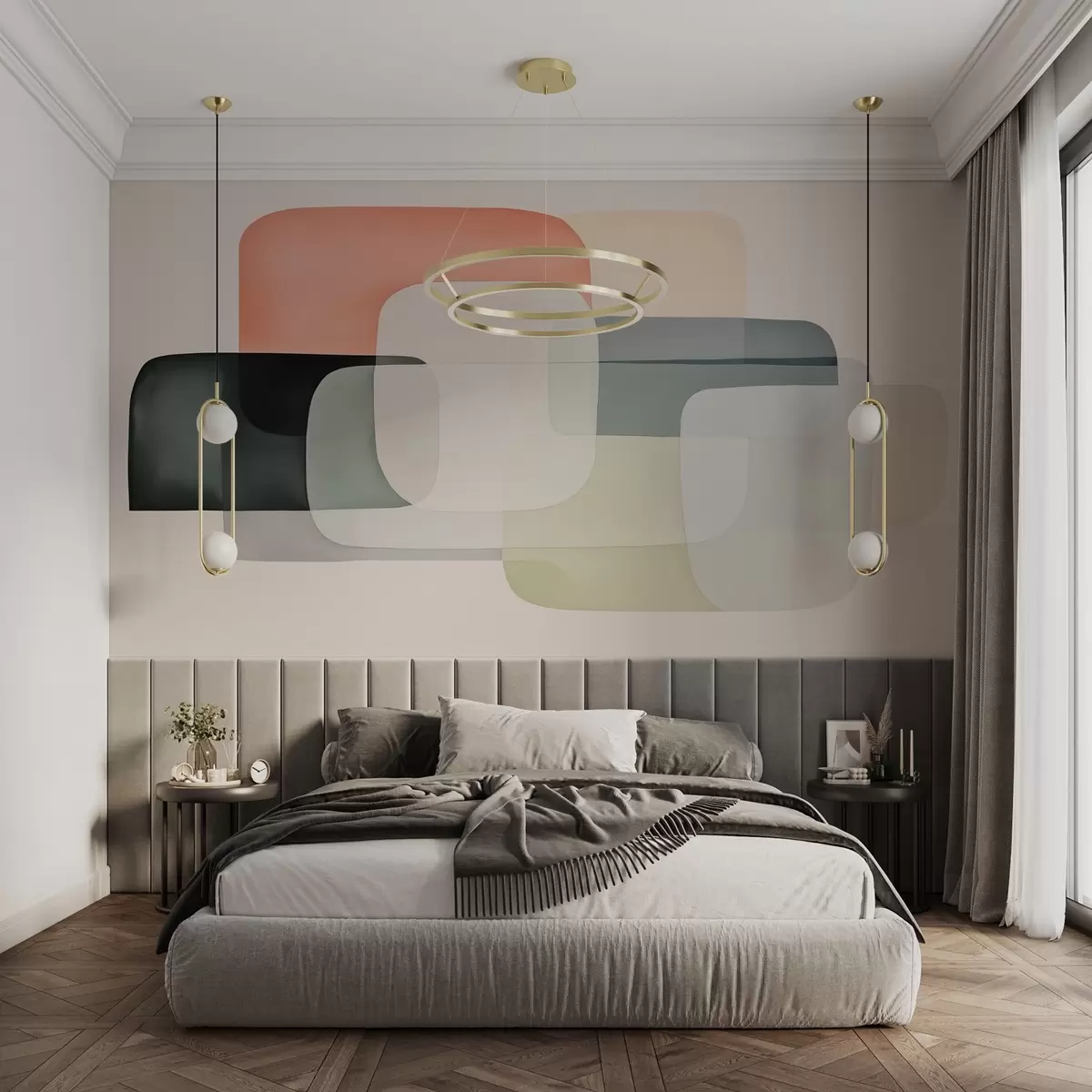 wall murals Апстрактна геометријска композиција w02586