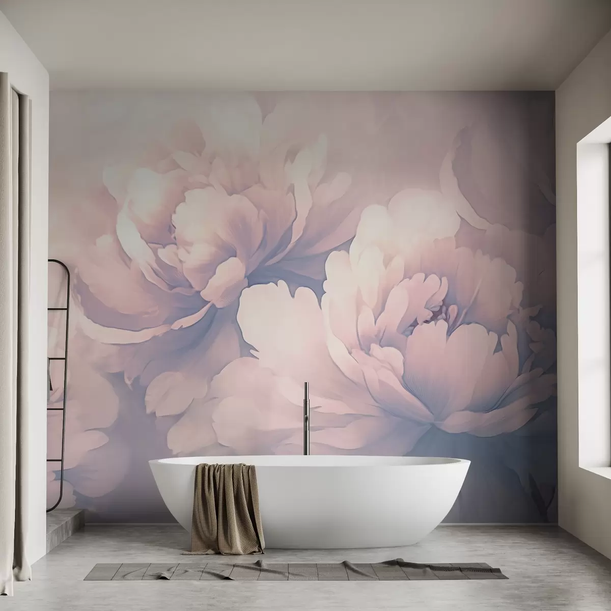 wall murals Велики божури у плавим бојама w02603v1