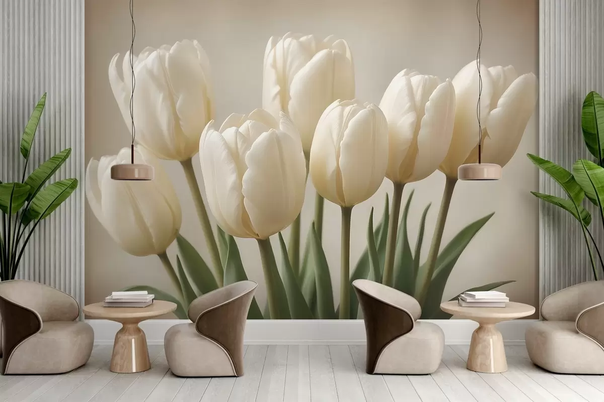 wall murals Деликатни букет лала w02616