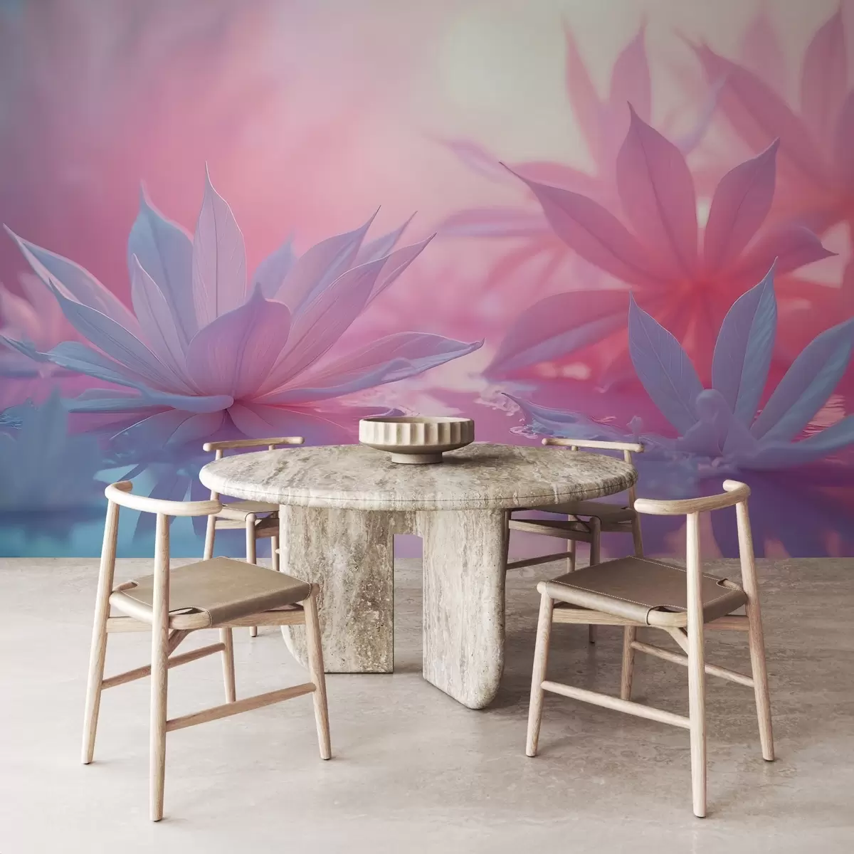 wall murals Обимне цветне латице w02617