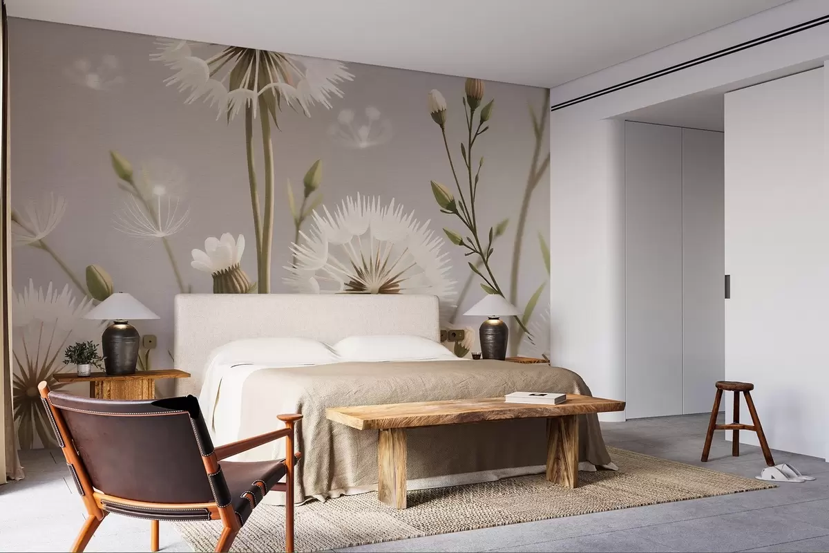 wall murals Поље у цвету са маслачцима w02619