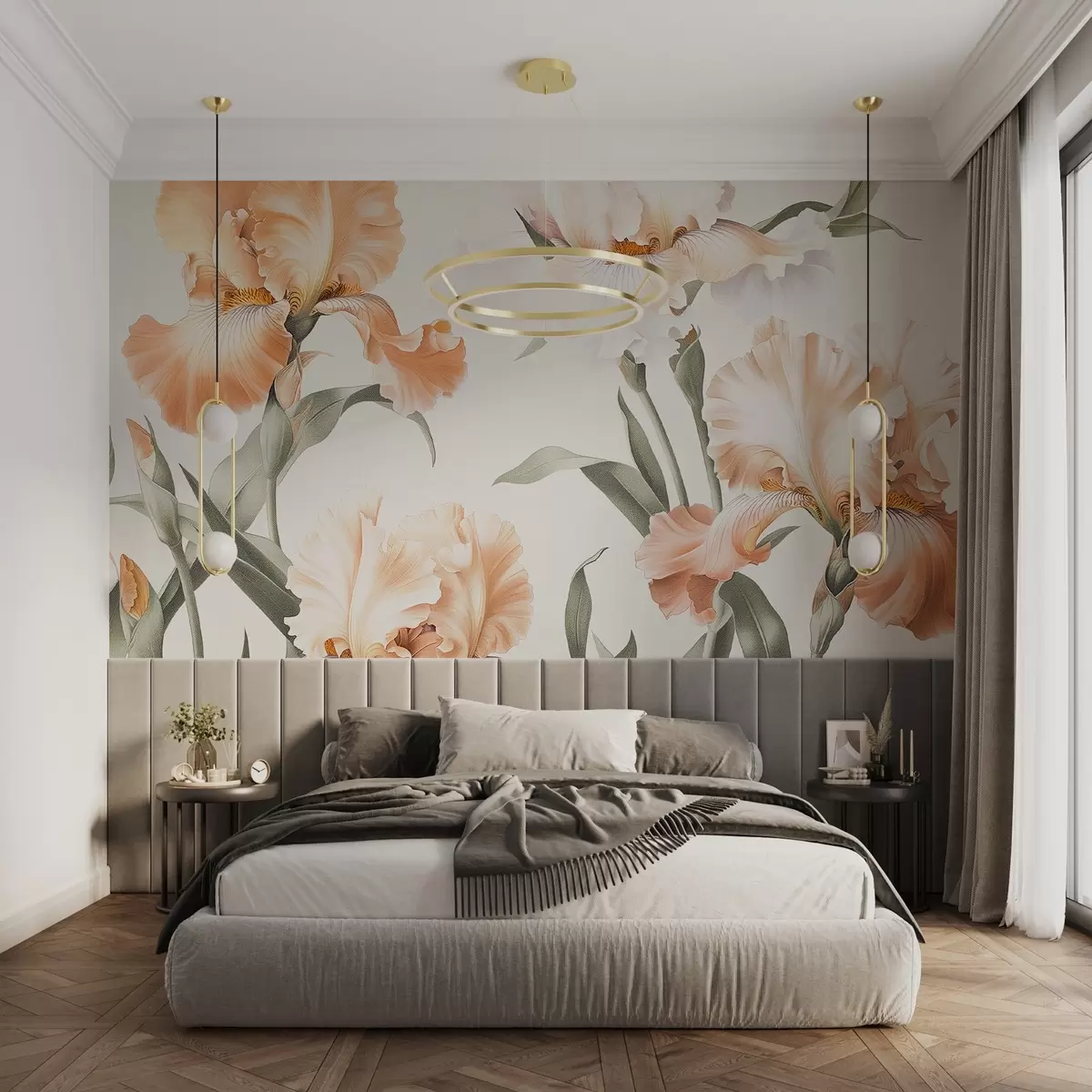wall murals Ириси у пастелним бојама w08568