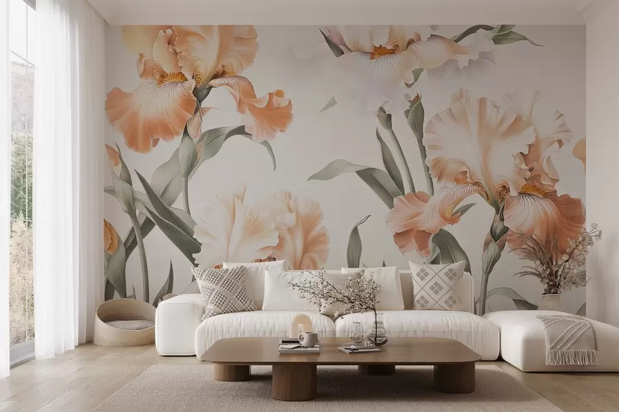 wall murals Ириси у пастелним бојама w08568