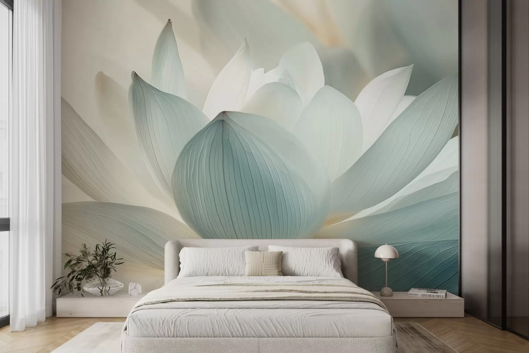 wall murals Елегантан лотос у деликатним нијансама w08487
