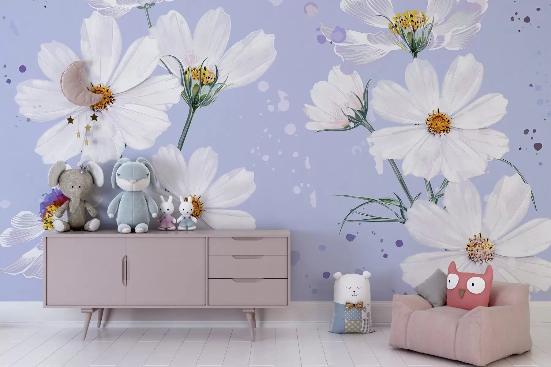 wall murals Блуе Фловер Тоуцх w02651v1