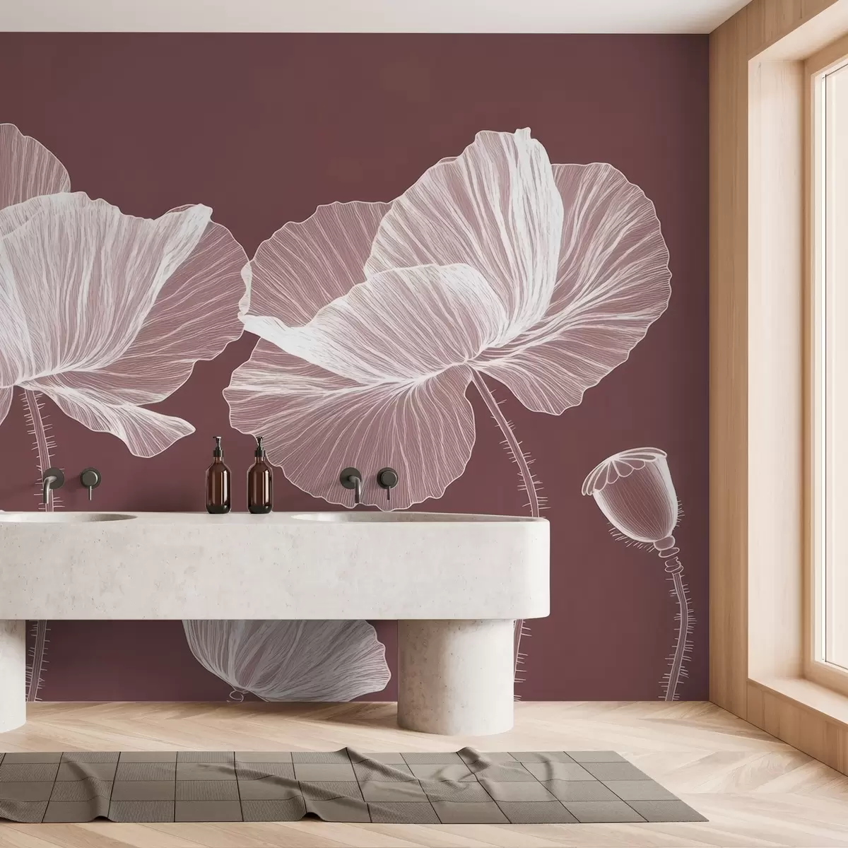 wall murals Осликани дивљи мак w02622v1