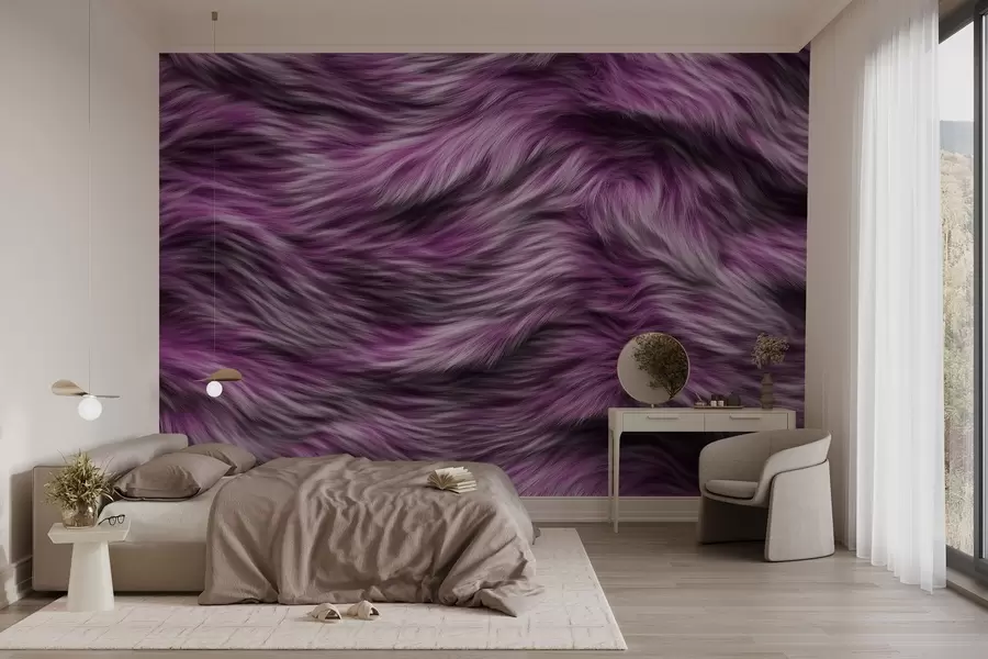 wall murals удобне тапете са имитацијом крзна у лила нијансама w02687v2