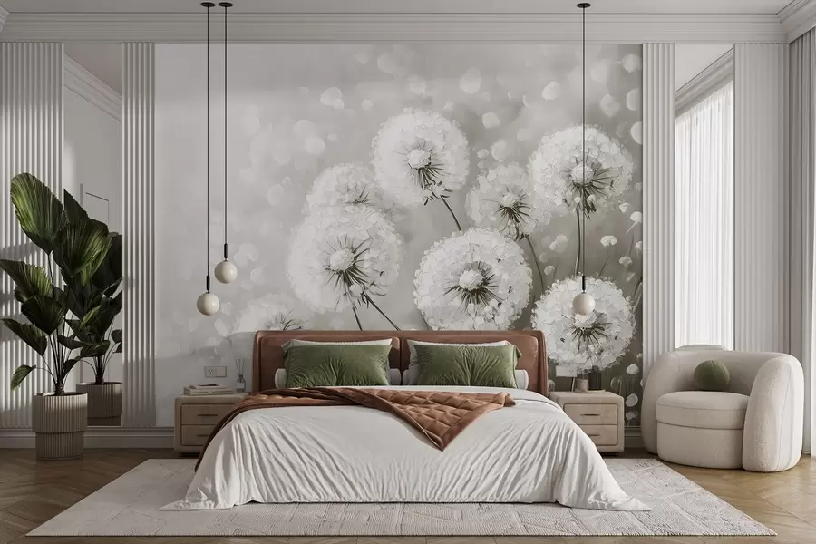 wall murals Ваздушни маслачак на монохроматској позадини w08594