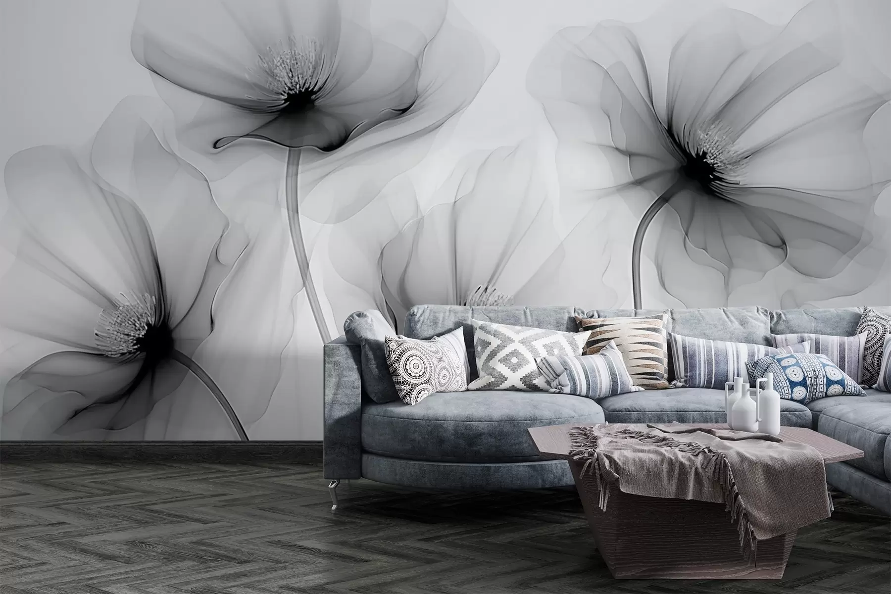 wall murals Прозирно цвеће w02696v2