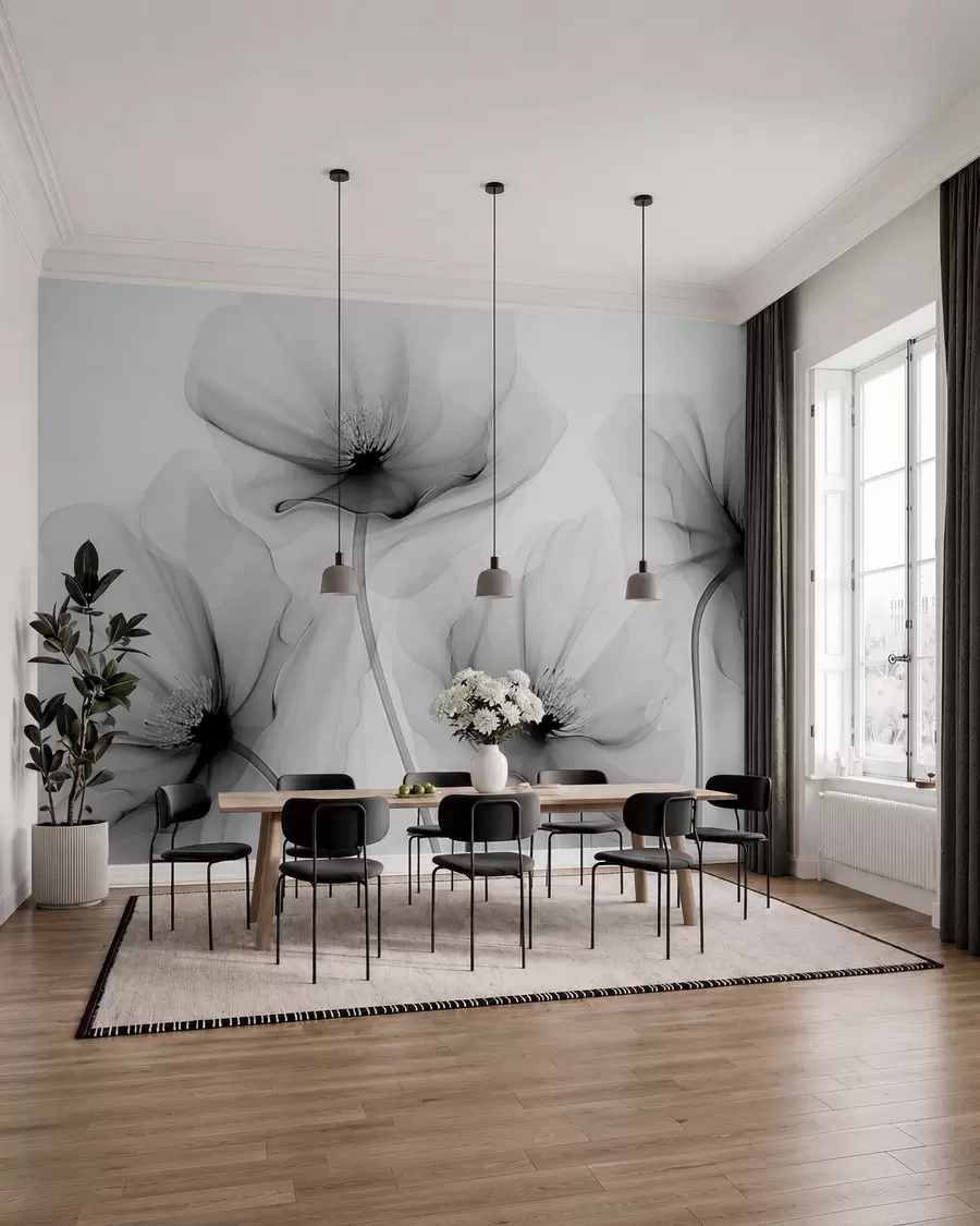 wall murals Прозирно цвеће w02696v2