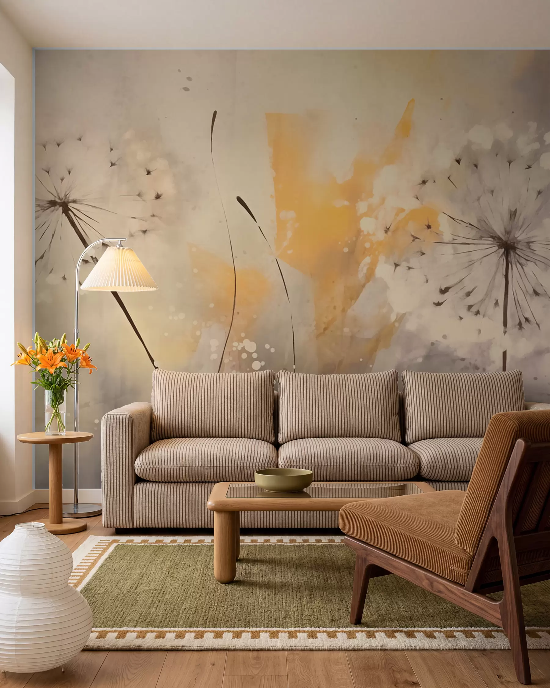 wall murals Замагљени маслачак у пастелним бојама w02699