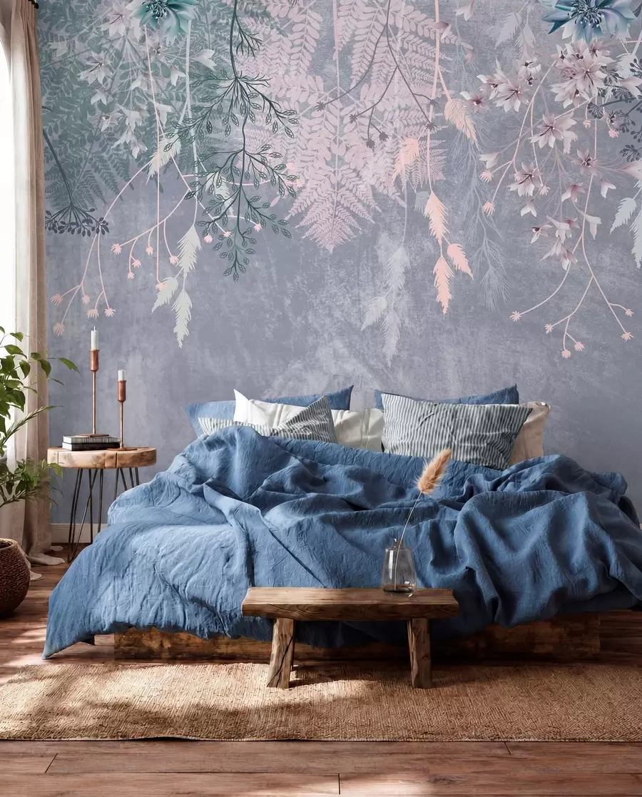 wall murals Cvijeće u lavandinoj magli w08606
