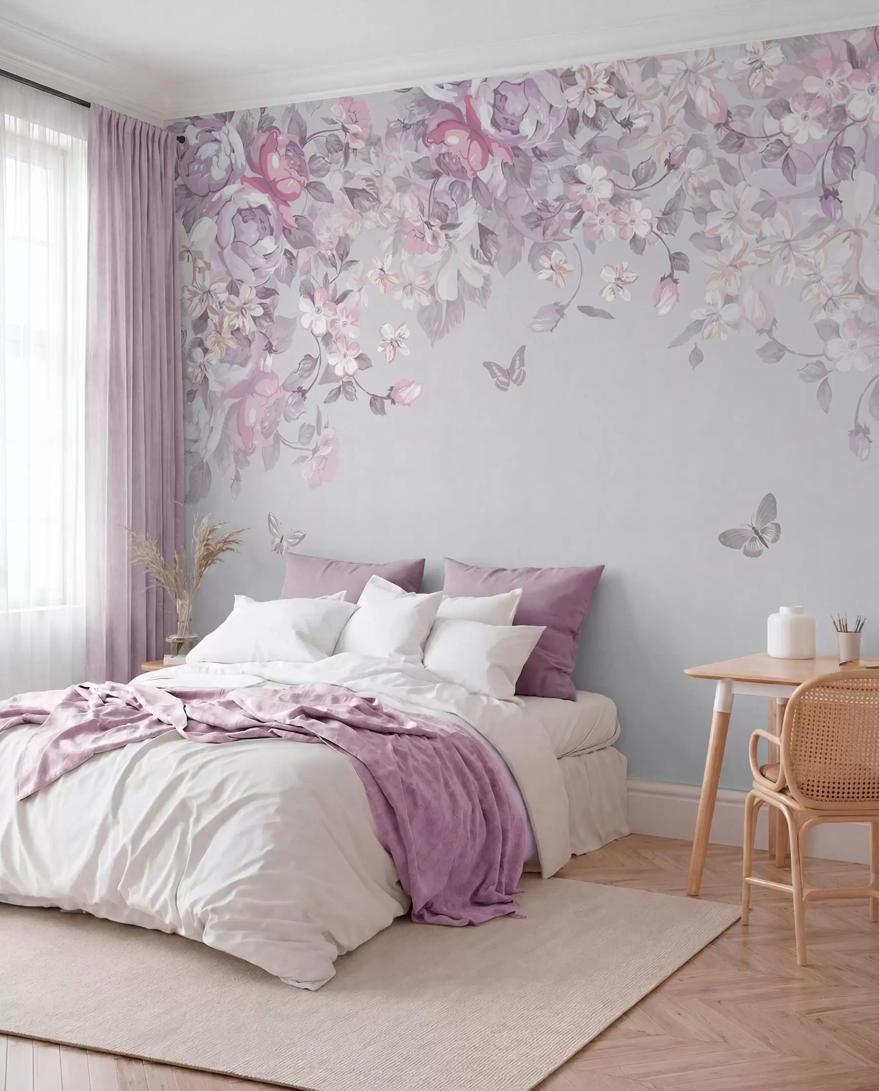 wall murals Ružičasti vrtni luk u94295v2