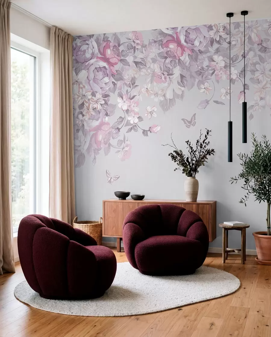 wall murals Ružičasti vrtni luk u94295v2