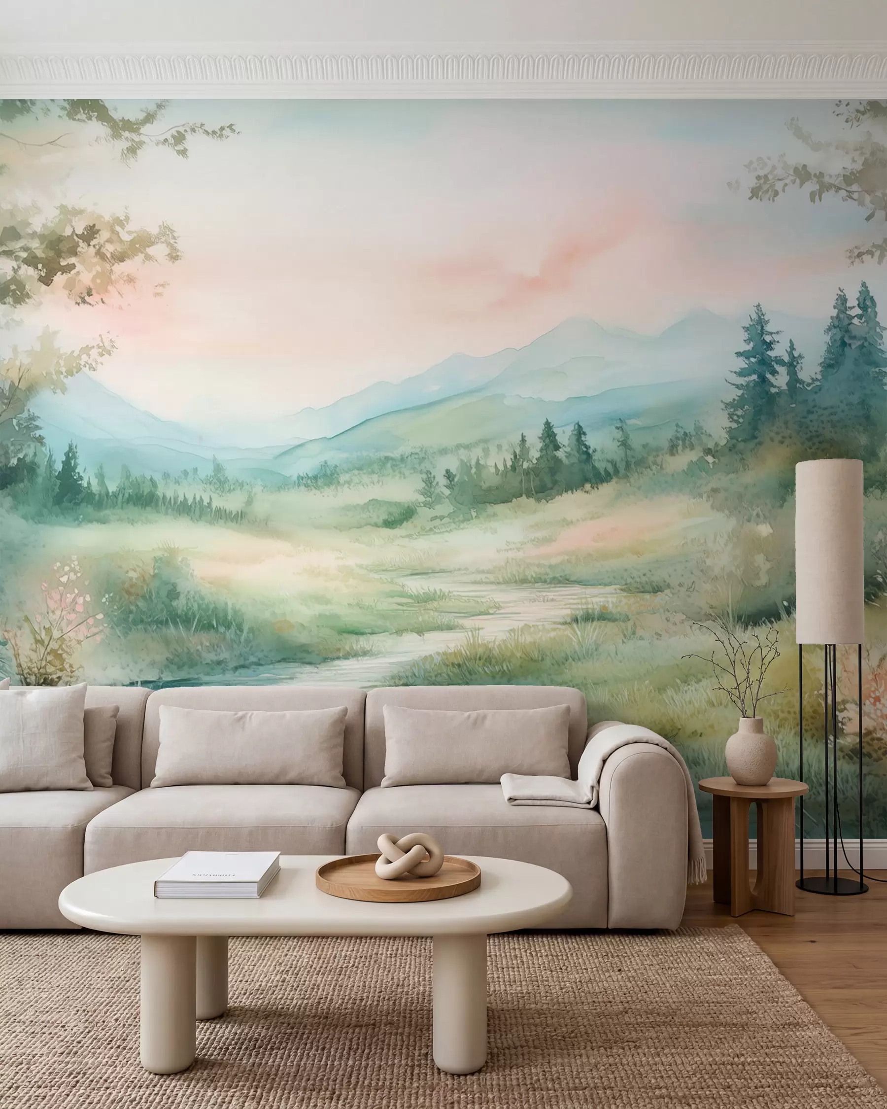 wall murals Put dolinom u akvarelu w02764