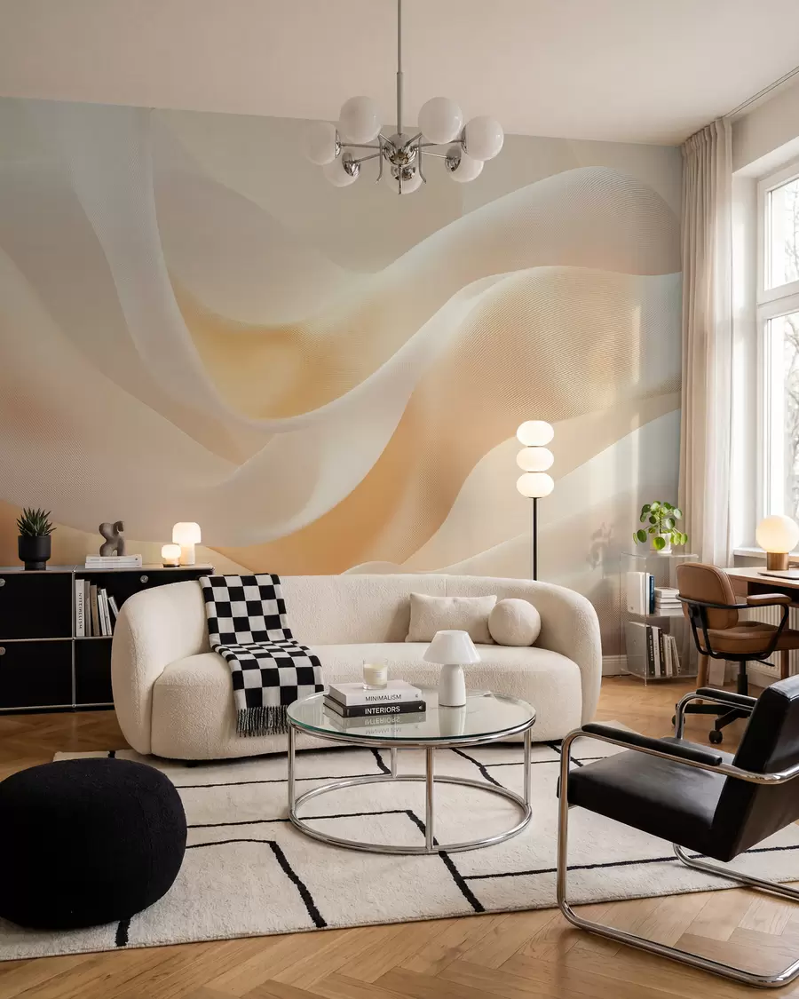wall murals Svileni nabori u medenom sjaju w02765
