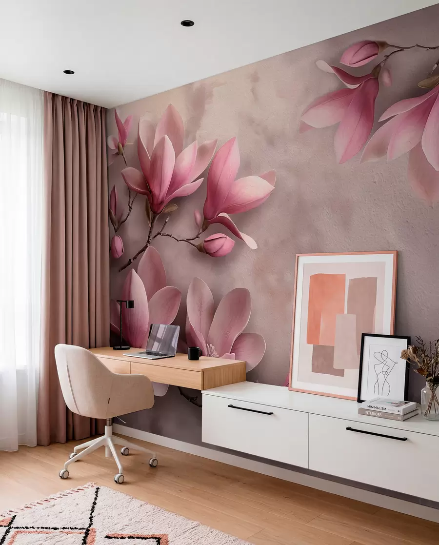 wall murals Magnolija na ljubičastoj w08636