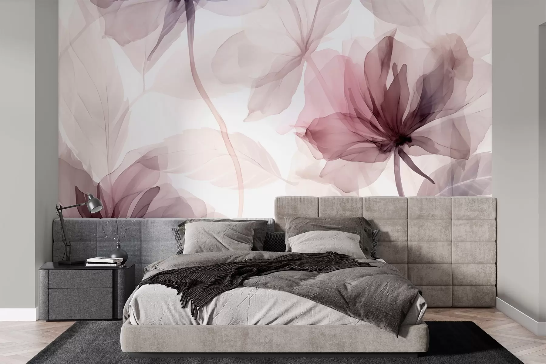 wall murals Ефемерно цвеће у деликатним пастелним бојама w02755