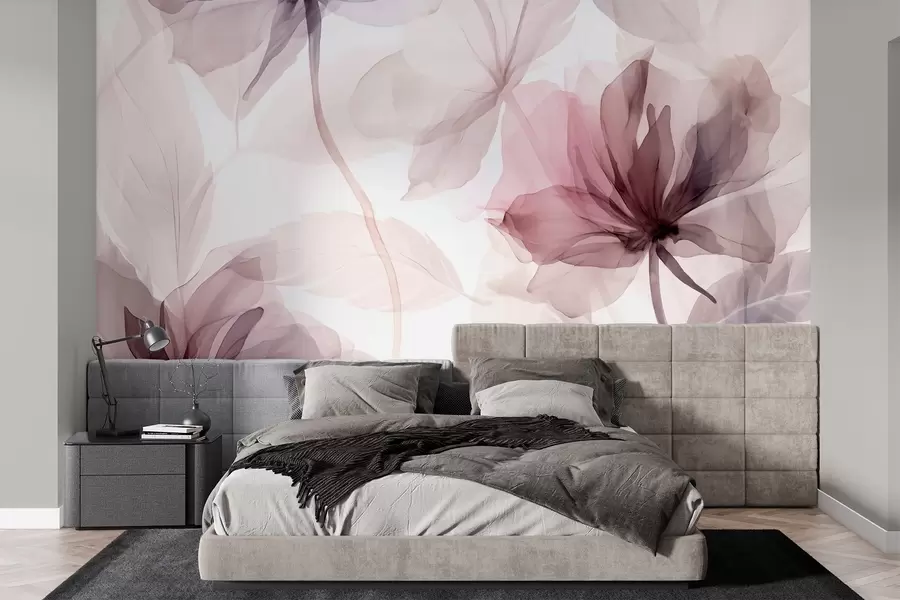 wall murals Ефемерно цвеће у деликатним пастелним бојама w02755
