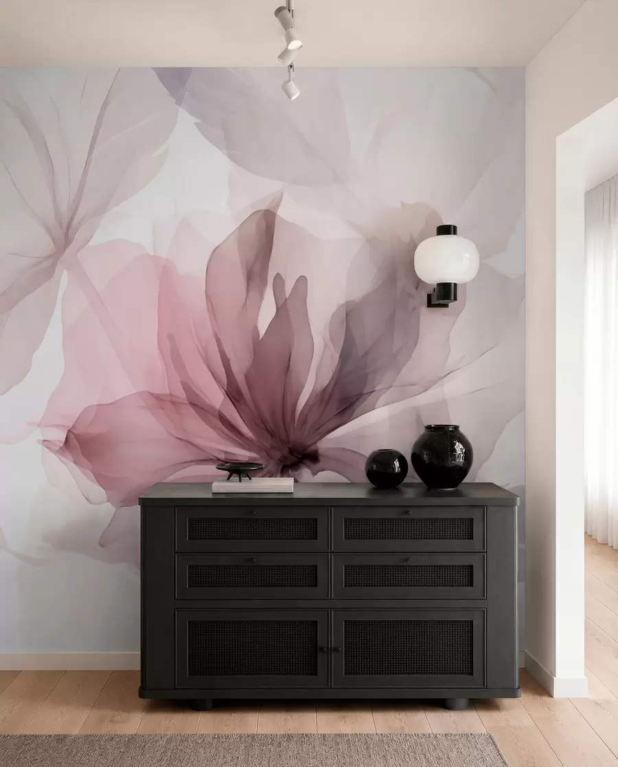wall murals Ефемерно цвеће у деликатним пастелним бојама w02755