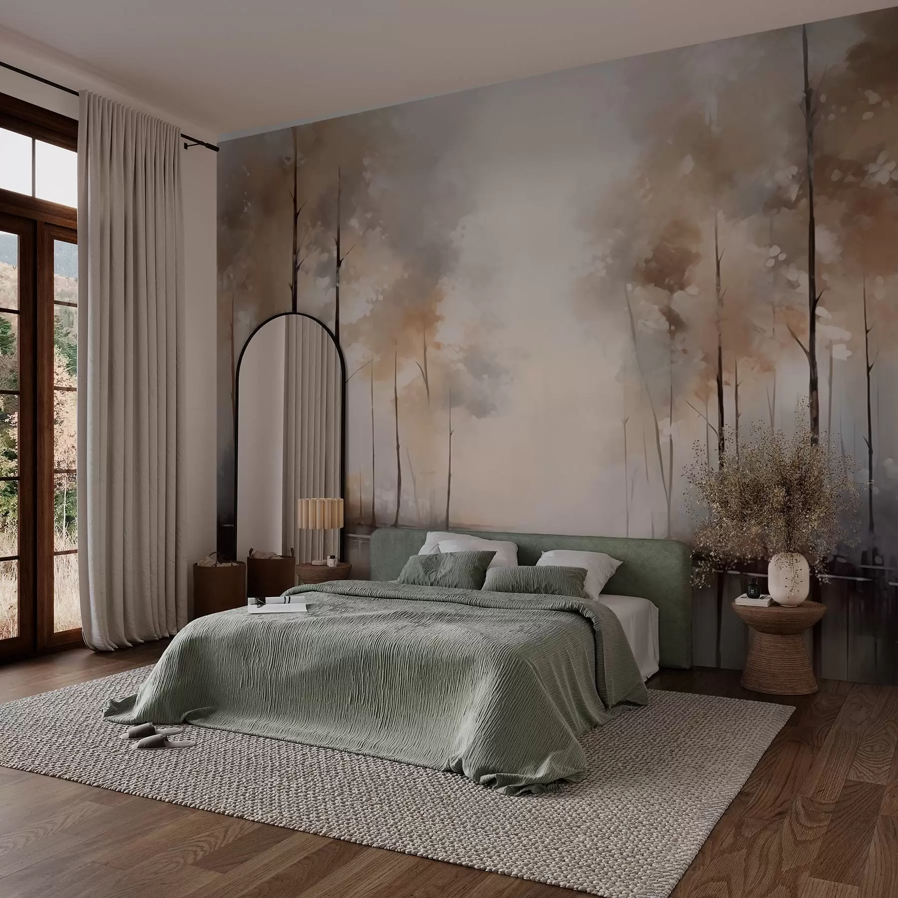 wall murals Магловита шума поред баре w02758