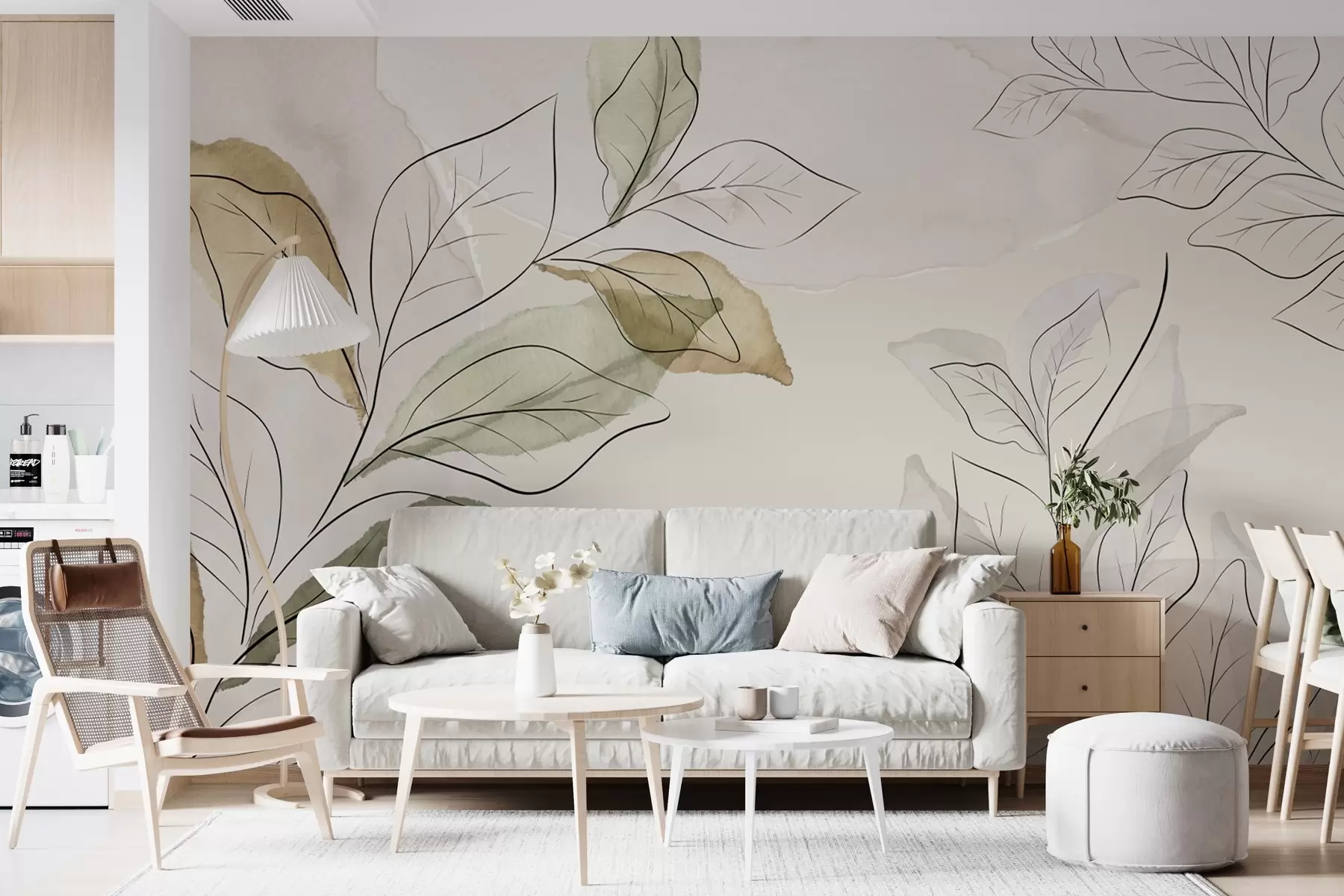wall murals осликане гране са лишћем w02807