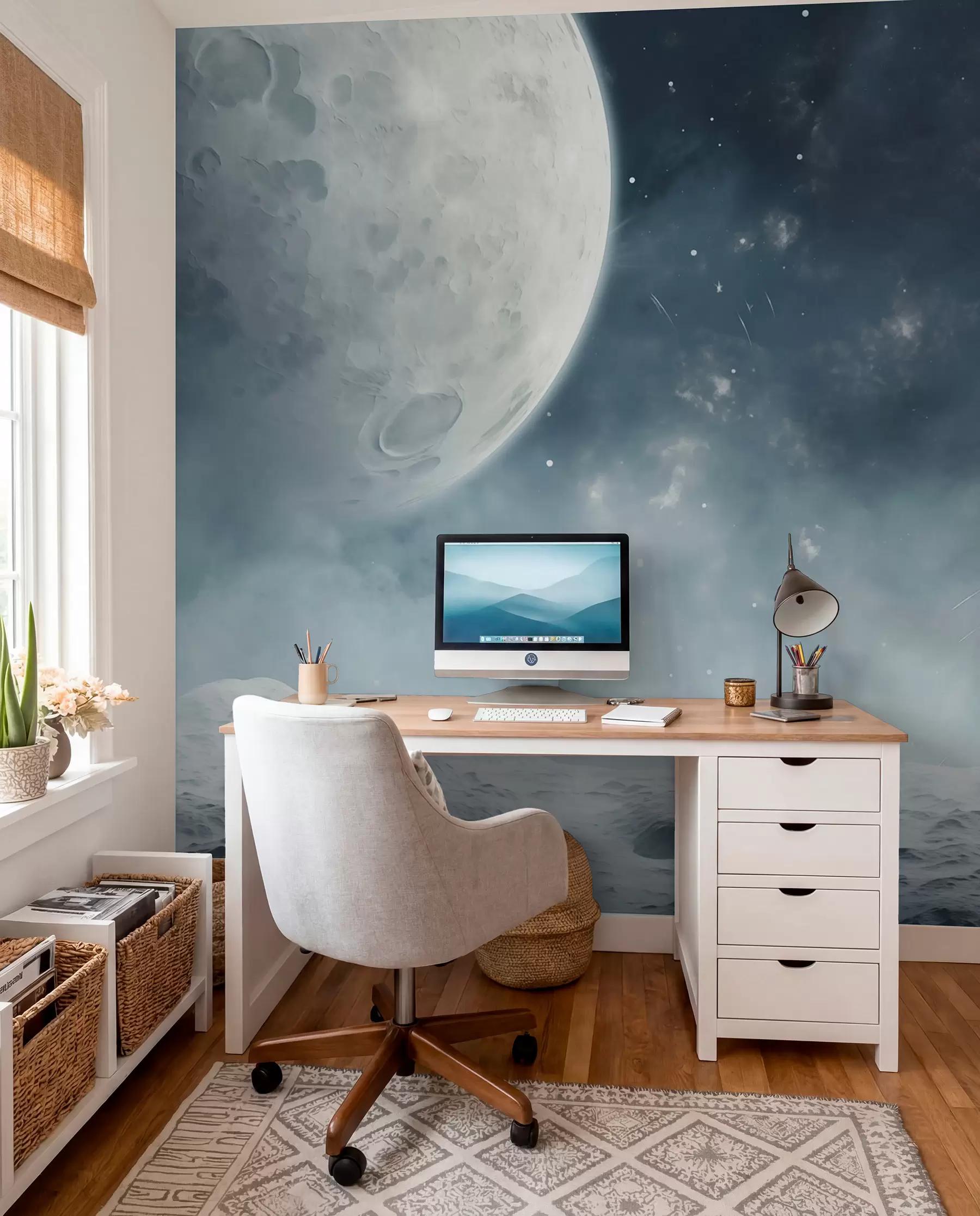 wall murals Апстрактни лунарни пејзаж w02797