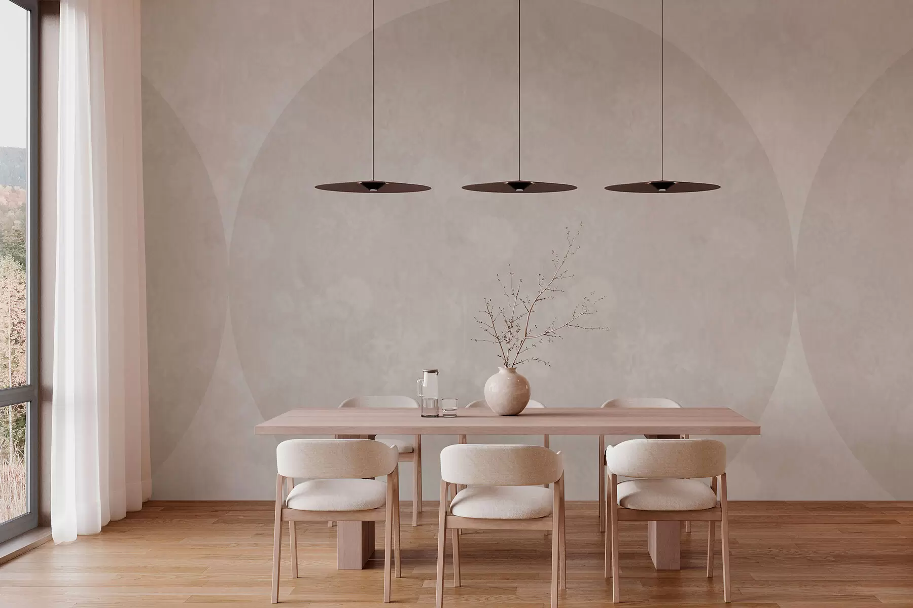 wall murals Геометријски минималистички кругови w02831v1