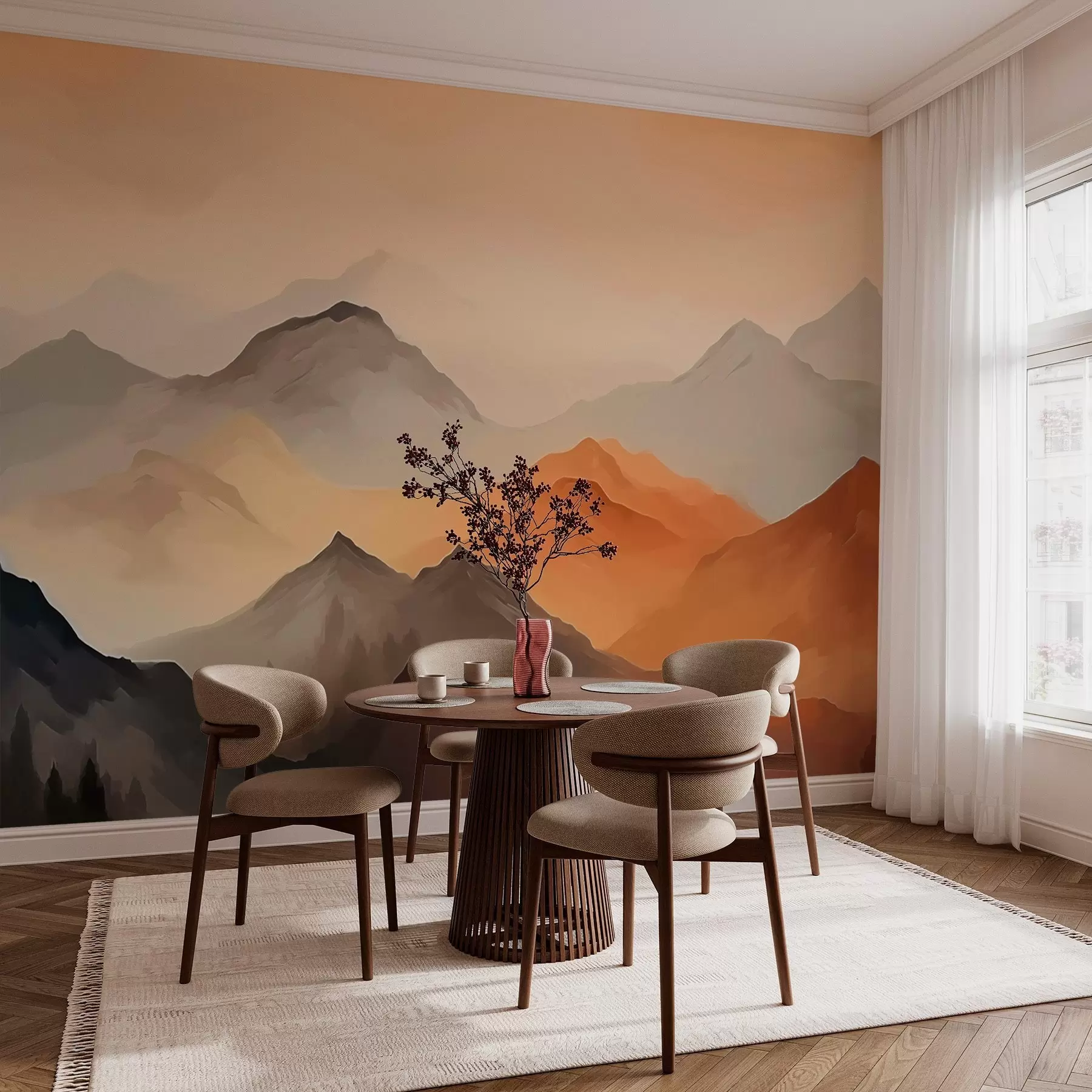 wall murals Ćilibarski planinski horizont w02825